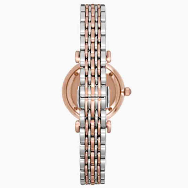 Emporio Armani Women’s Analog Stainless Steel Pink Dial 28mm Watch AR11223