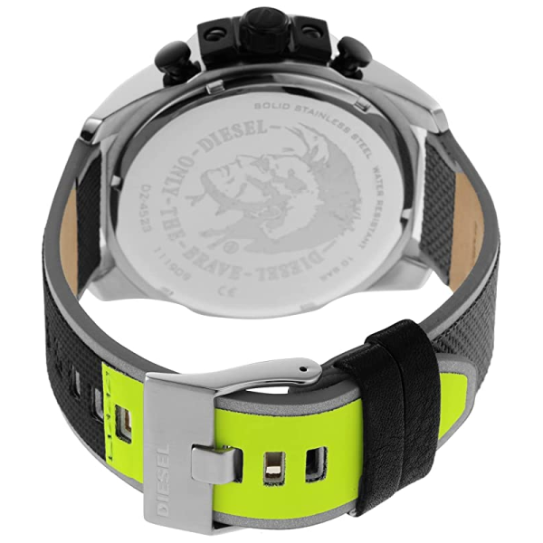 Diesel Men’s Quartz Multi Color Silicone Strap Black Dial 51mm Watch DZ4523