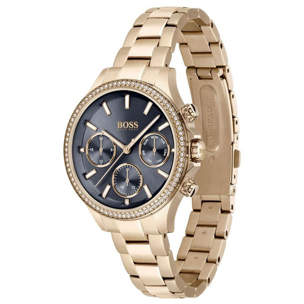 Hugo Boss Women’s Quartz Gold Stainless Steel Blue Dial 38mm Watch 1502566