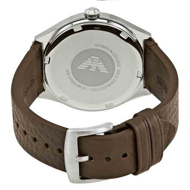 Emporio Armani Men’s Quartz Leather Strap White Dial 43mm Watch AR1999