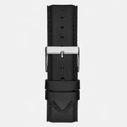 Guess Men’s Quartz Black Leather Strap Silver Dial 42mm Watch GW0389G1