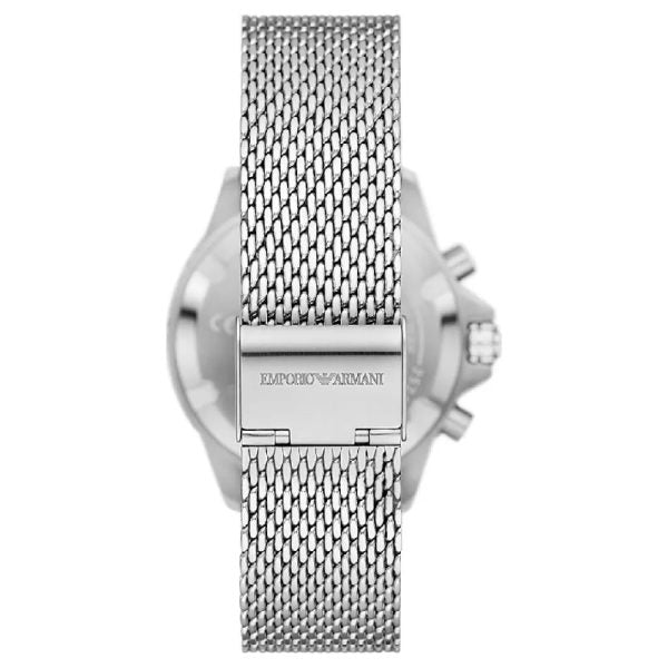 Emporio Armani Men’s Quartz Silver Stainless Steel Blue Dial 43mm Watch AR11587