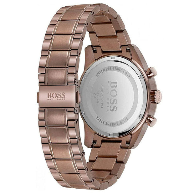 Hugo Boss Men’s Quartz Copper Stainless Steel Blue Dial 44mm Watch 1513788