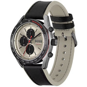 Hugo Boss Men’s Quartz Black Hybrid Strap Brass Color Dial 44mm Watch 1514024