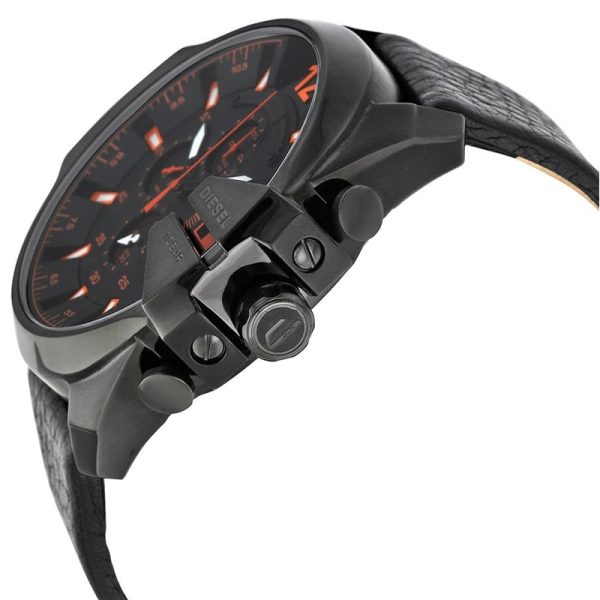 Diesel Men’s Quartz Black Leather Strap Black Dial 51mm Watch DZ4291