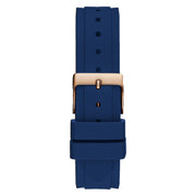 Guess Women’s Quartz Blue Silicone Strap Silver Dial 37mm Watch GW0113L3