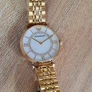 Emporio Armani Women’s Analog Stainless Steel Mother of Pearl Dial 32mm Watch AR1907