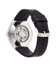 Emporio Armani Men’s Automatic Black Leather Strap White Dial 43mm Watch AR60003