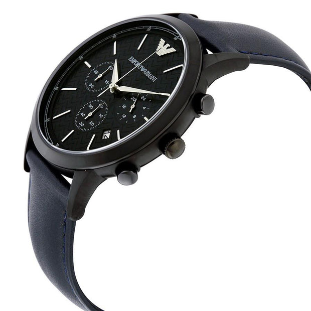 Emporio Armani Men’s Chronograph Quartz Leather Strap Blue Dial 43mm Watch AR2481