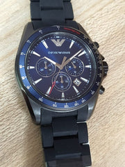 Emporio Armani Men’s Sport Black Silicone Quartz 44mm Watch AR6121