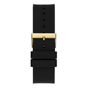 Guess Men’s Quartz Black Silicone Strap Champagne Dial 48mm Watch GW0537G2