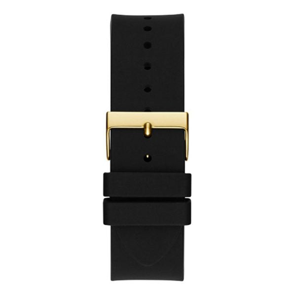 Guess Men’s Quartz Black Silicone Strap Champagne Dial 48mm Watch GW0537G2