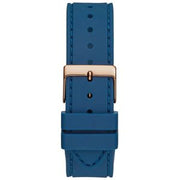 Guess Women’s Quartz Blue Silicone Strap Rose Gold Dial 39mm Watch GW0439L4