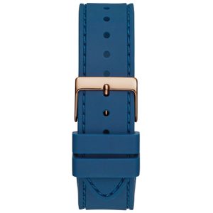 Guess Women’s Quartz Blue Silicone Strap Rose Gold Dial 39mm Watch GW0439L4