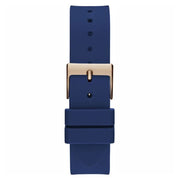 Guess Women’s Quartz Blue Silicone Strap Rose Gold Dial 40mm Watch GW0536L5