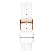 Guess Women’s Quartz White Silicone Strap White Dial 36mm Watch GW0034L2