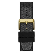 Guess Women’s Quartz Black Silicone Strap Gold Dial 40mm Watch GW0620L2