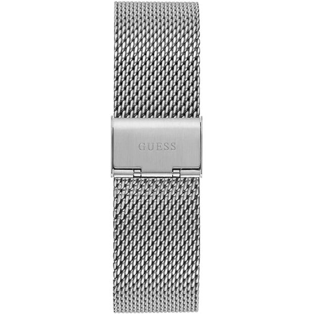 Guess Men’s Quartz Silver Stainless Steel Black Dial 44mm Watch GW0582G1