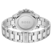 Hugo Boss Men’s Quartz Silver Stainless Steel Black Dial 45mm Watch 1514101
