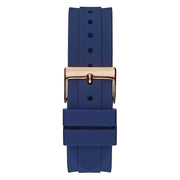 Guess Women’s Quartz Blue Silicone Strap White Dial 38mm Watch GW0315L2