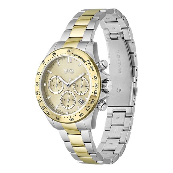 Hugo Boss Women’s Quartz Two Tone Stainless Steel Beige Dial 38mm Watch 1502618