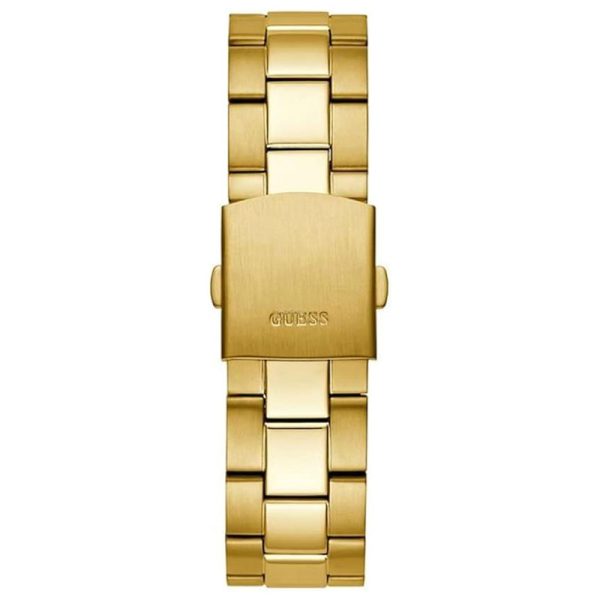 Guess Men’s Quartz Gold Stainless Steel Black Dial 45mm Watch GW0488G2