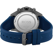 Hugo Boss Men’s Quartz Blue Silicone Strap Blue Dial 46mm Watch 1513821