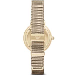 Emporio Armani Women’s Quartz Stainless Steel Gold Dial 32mm Watch AR1957