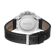 Hugo Boss Men’s Quartz Black Leather Strap Black Dial 45mm Watch 1514055