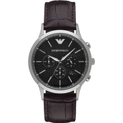 Emporio Armani Men’s Chronograph Quartz Stainless Steel Black Dial 43mm Watch AR2482