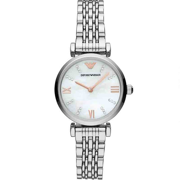 Emporio Armani Women’s Stainless Steel Mother of Pearl Dial 32mm Watch AR11204