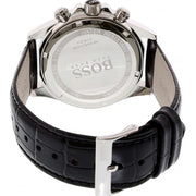 Hugo Boss Men’s Quartz Black Leather Strap Blue Dial 44mm Watch 1513176