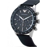 Emporio Armani Men’s Chronograph Quartz Leather Strap Black Dial 43mm Watch AR11243