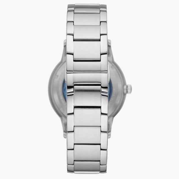 Emporio Armani Men’s Automatic Silver Stainless Steel Blue Dial 43mm Watch AR60037