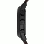 Emporio Armani Men’s Quartz Dark Brown Leather Strap Beige Dial 43mm Watch AR6078