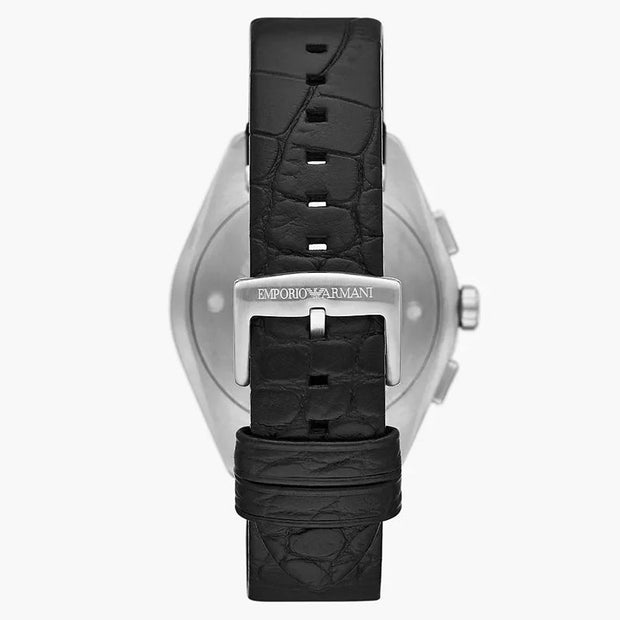 Emporio Armani Men’s Quartz Black Leather Strap Black Dial 43mm Watch AR11542