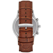 Emporio Armani Men’s Quartz Brown Leather Strap Green Dial 43mm Watch AR2493