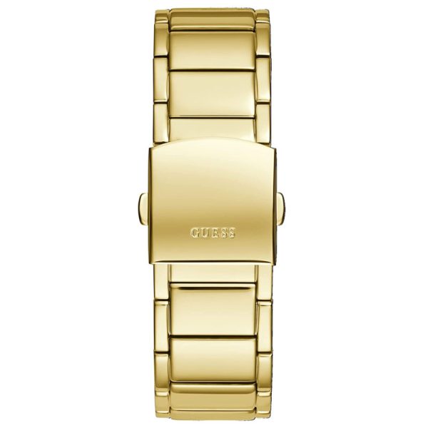 Guess Men’s Quartz Gold Stainless Steel Black Dial 43mm Watch GW0387G2