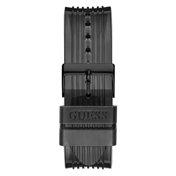 Guess Men’s Quartz Black Silicone Strap Black Dial 46mm Watch GW0425G1
