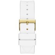 Guess Women’s Quartz White Silicone Strap White Dial 39mm Watch GW0118L5