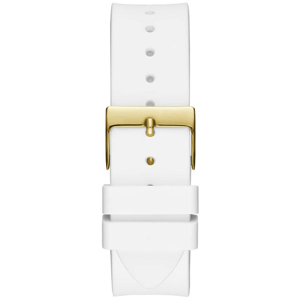 Guess Women’s Quartz White Silicone Strap White Dial 39mm Watch GW0118L5