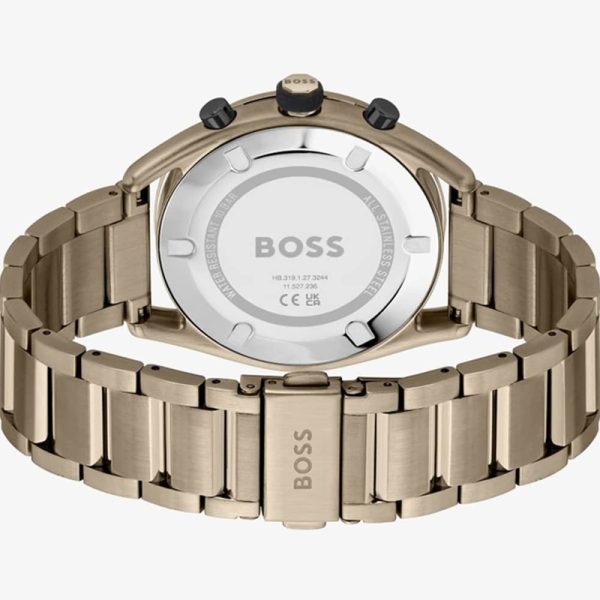 Hugo Boss Men’s Quartz Gold Stainless Steel Black Dial 44mm Watch 1514027