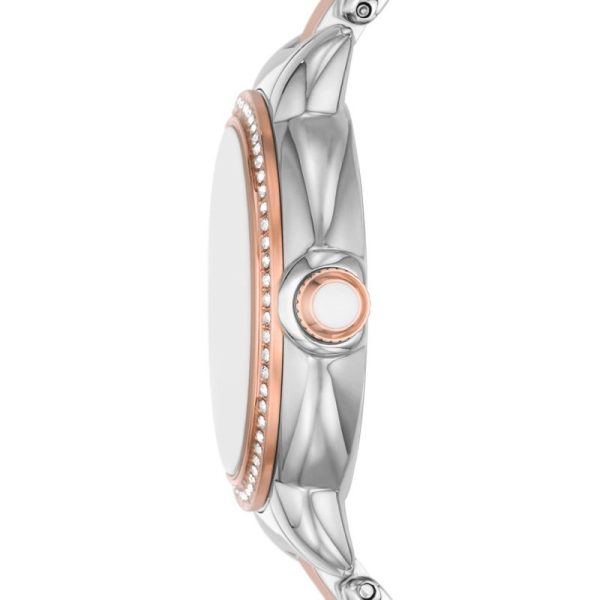 Emporio Armani Women’s Quartz Two Tone Stainless Steel Mother Of Pearl Dial 32mm Watch AR11569