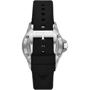 Emporio Armani Men’s Automatic Black Silicone Strap Black Dial 42mm Watch AR60062