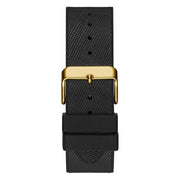 Guess Men’s Quartz Black Hybrid Strap Gold Dial 43mm Watch GW0048G2