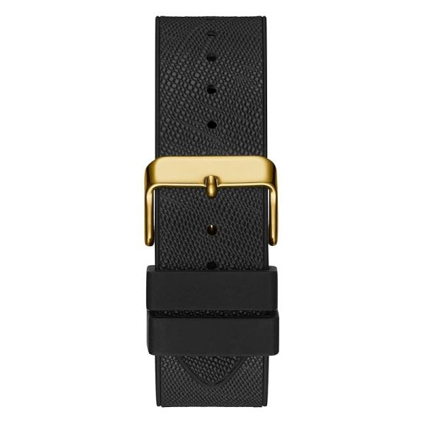 Guess Men’s Quartz Black Hybrid Strap Gold Dial 43mm Watch GW0048G2