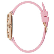 Guess Women’s Quartz Pink Silicone Strap Silver Dial 36mm Watch GW0034L3