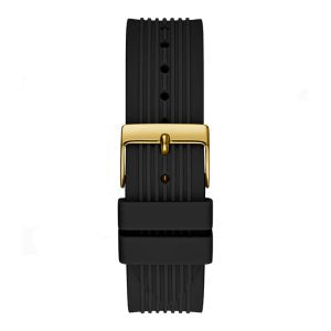 Guess Women’s Quartz Black Silicone Strap Champagne Dial 39mm Watch GW0030L2