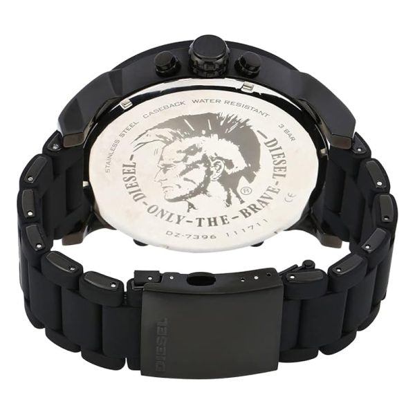 Diesel Men’s Quartz Black Stainless Steel Black Dial 57mm (Four Time Zone) Watch DZ7396