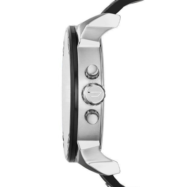 Diesel Men’s Quartz Black Leather Strap Black Dial 57mm (Four Time Zone) Watch DZ7313